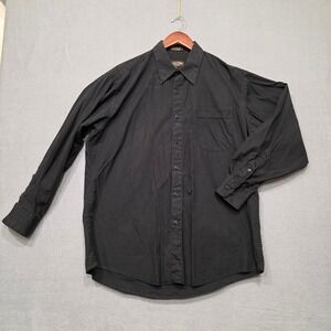Roberto Villini Mens Black Long‎ Sleeve Button Up Dress Shirt Size 16-32/33